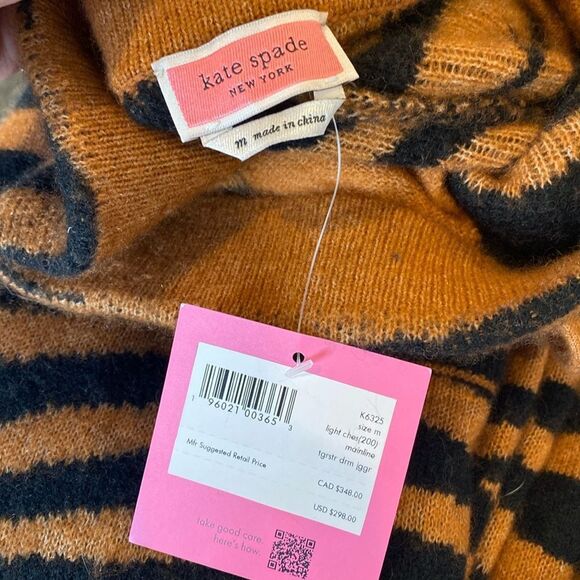Kate Spade New York Tiger Stripes Dream Jogger Set (Pants M, Sweater L) - Picture 7 of 10